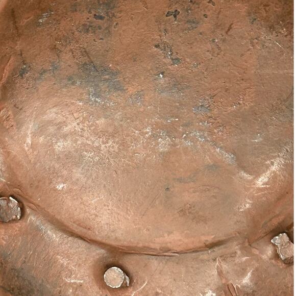 Antique Forged Iron Bowl with Ring Handles Primitive Rustic Decor - Picture 5 of 11